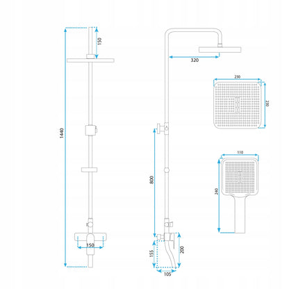 Dušo rinkinys REA ARGUS TYTAN