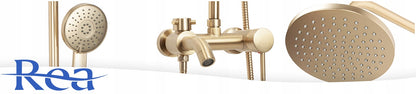 Dušo komplektas LUIS Auksas šlifuotas Gold Brush REA