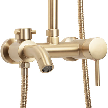 Dušo komplektas LUIS Auksas šlifuotas Gold Brush REA