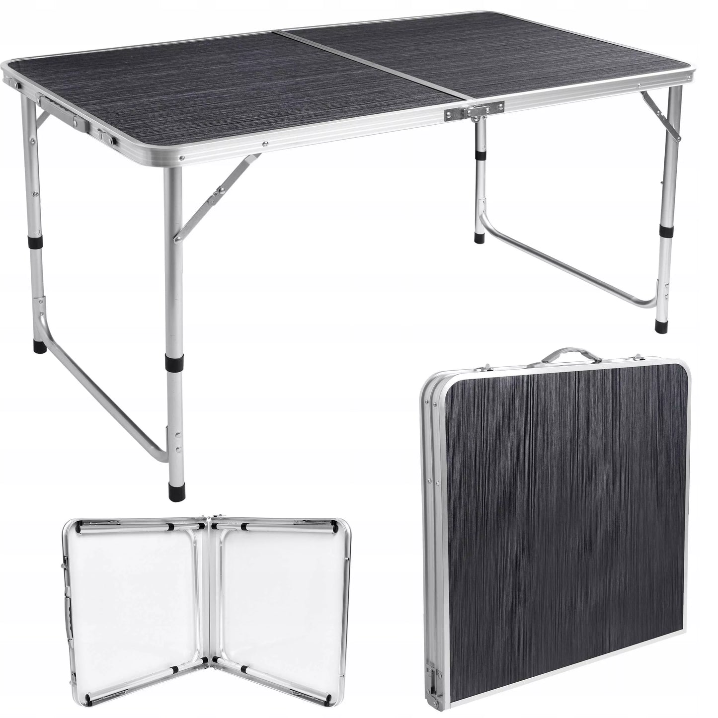 Stovyklavimo rinkinys Tramp Kempingowy Sulankstomas 120x60 cm Black Wood