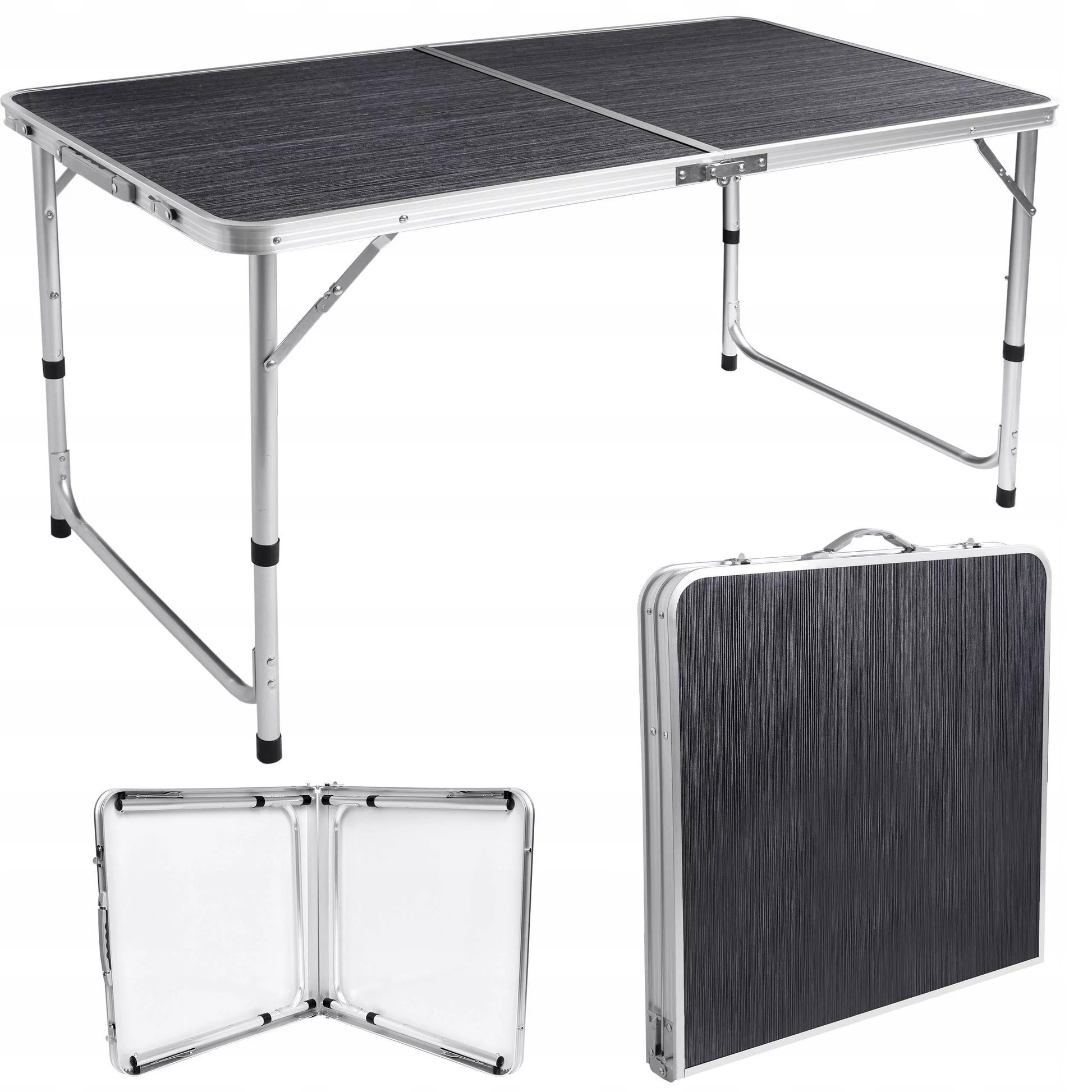 Stovyklavimo rinkinys Tramp Kempingowy Sulankstomas 120x60 cm Black Wood