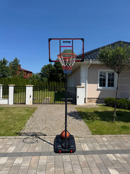 Krepšys krepšiniui WEEP TN001 reguliuojamas iki 260cm, mobilus 82x52cm