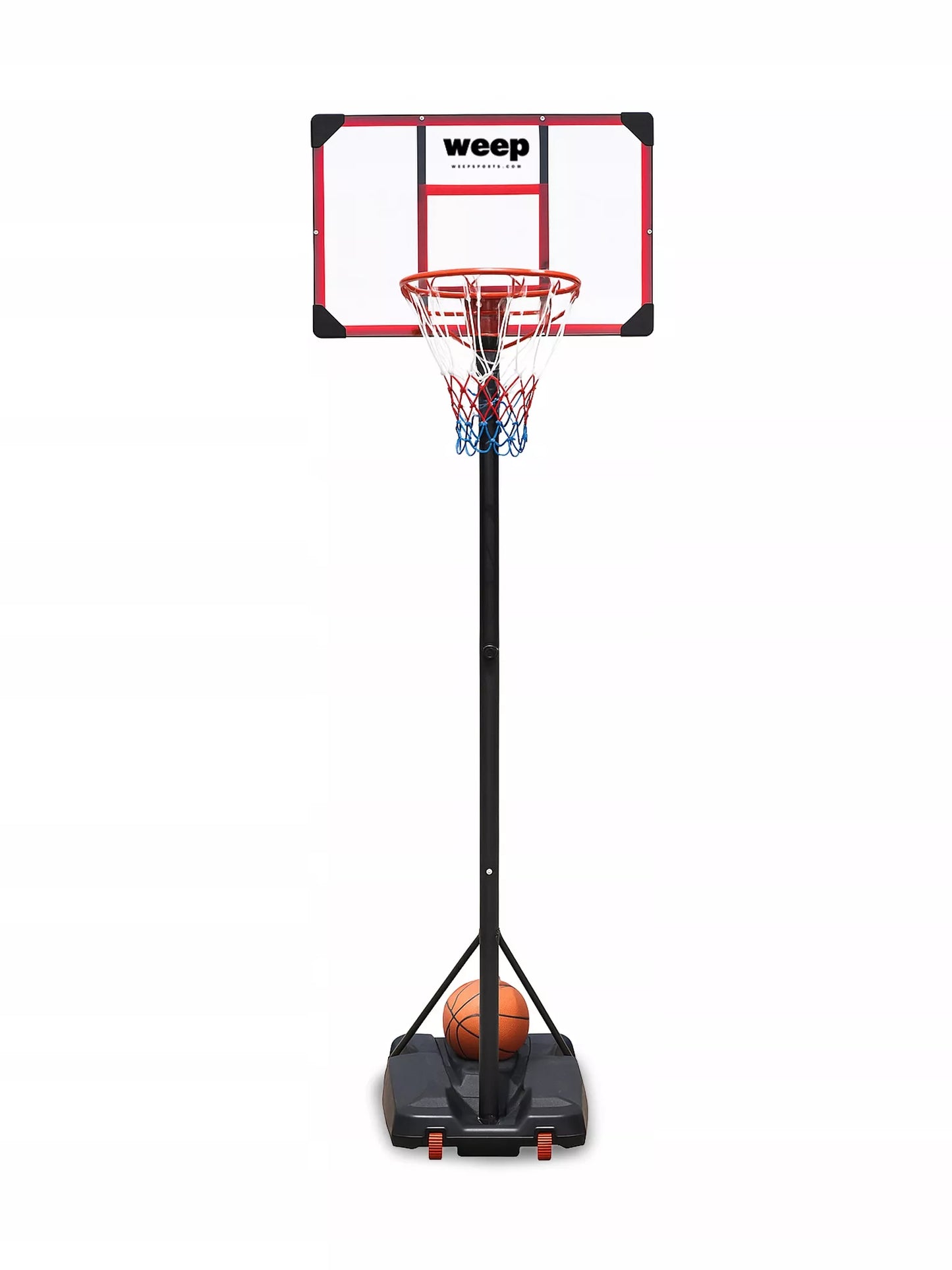 Krepšys krepšiniui WEEP TN001 reguliuojamas iki 260cm, mobilus 82x52cm
