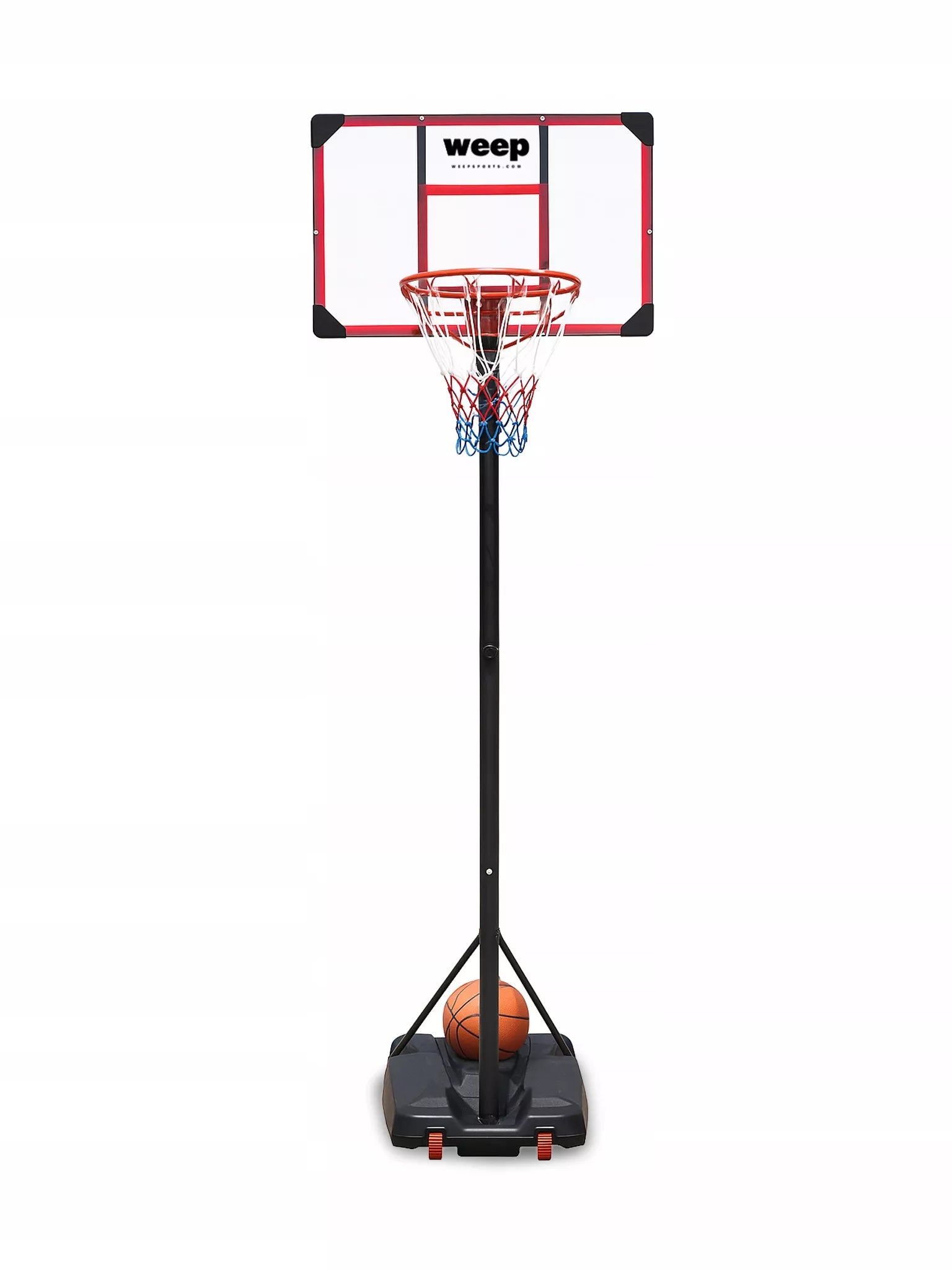 Krepšys krepšiniui WEEP TN001 reguliuojamas iki 260cm, mobilus 82x52cm