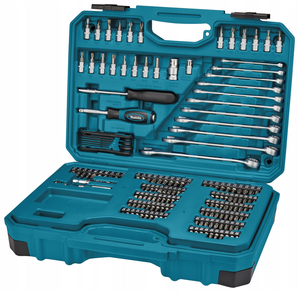 Makita Rankinių įrankių rinkinys E-10883 Lizdiniai veržliarakčiai, antgaliai, 221 vnt.