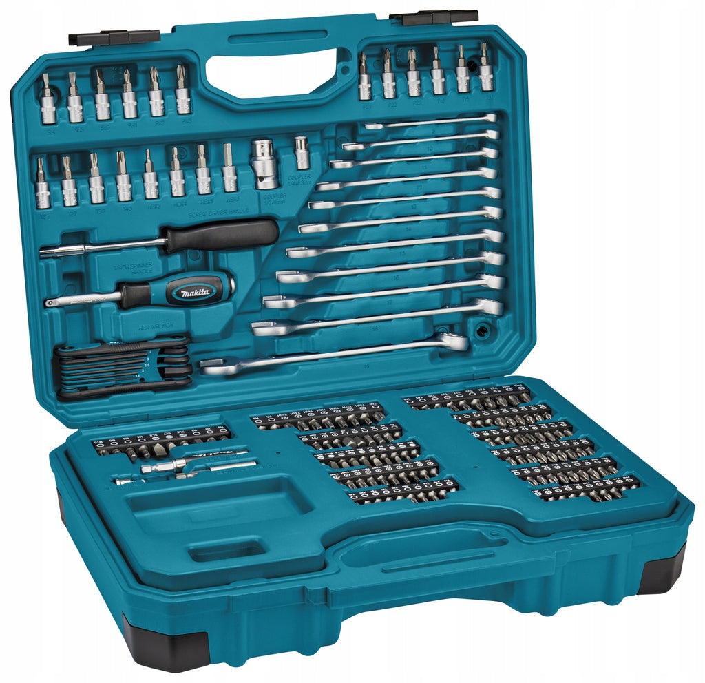 Makita Rankinių įrankių rinkinys E-10883 Lizdiniai veržliarakčiai, antgaliai, 221 vnt.