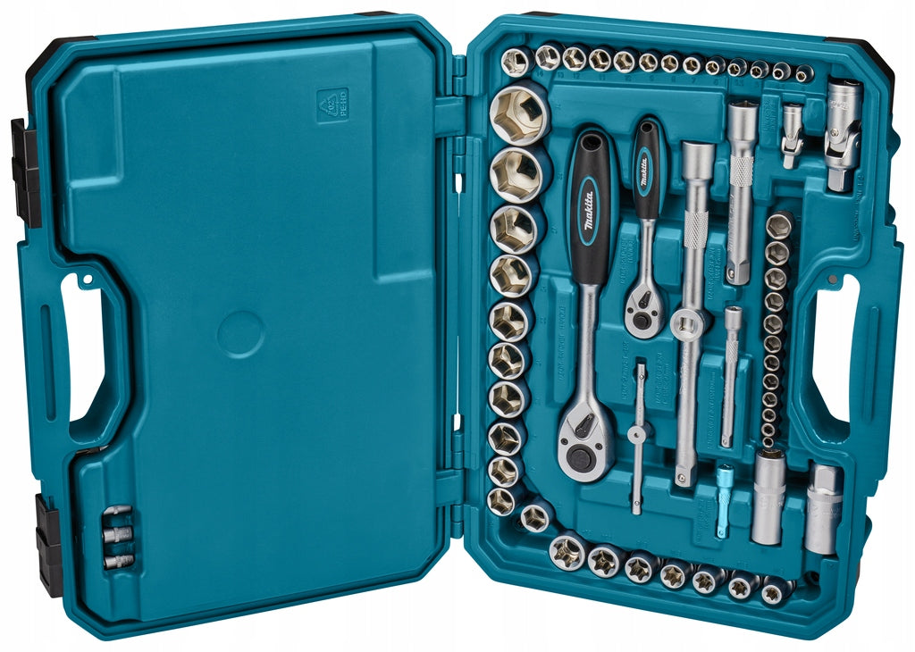 Makita Rankinių įrankių rinkinys E-10883 Lizdiniai veržliarakčiai, antgaliai, 221 vnt.