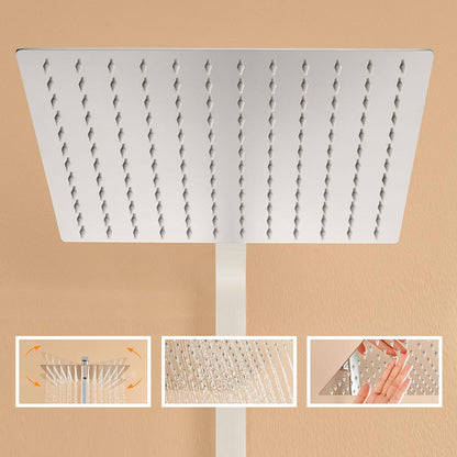 Dušo komplektas su termostatu iš nerūdijančio plieno, reguliuojamas aukštis 96,5–130 cm