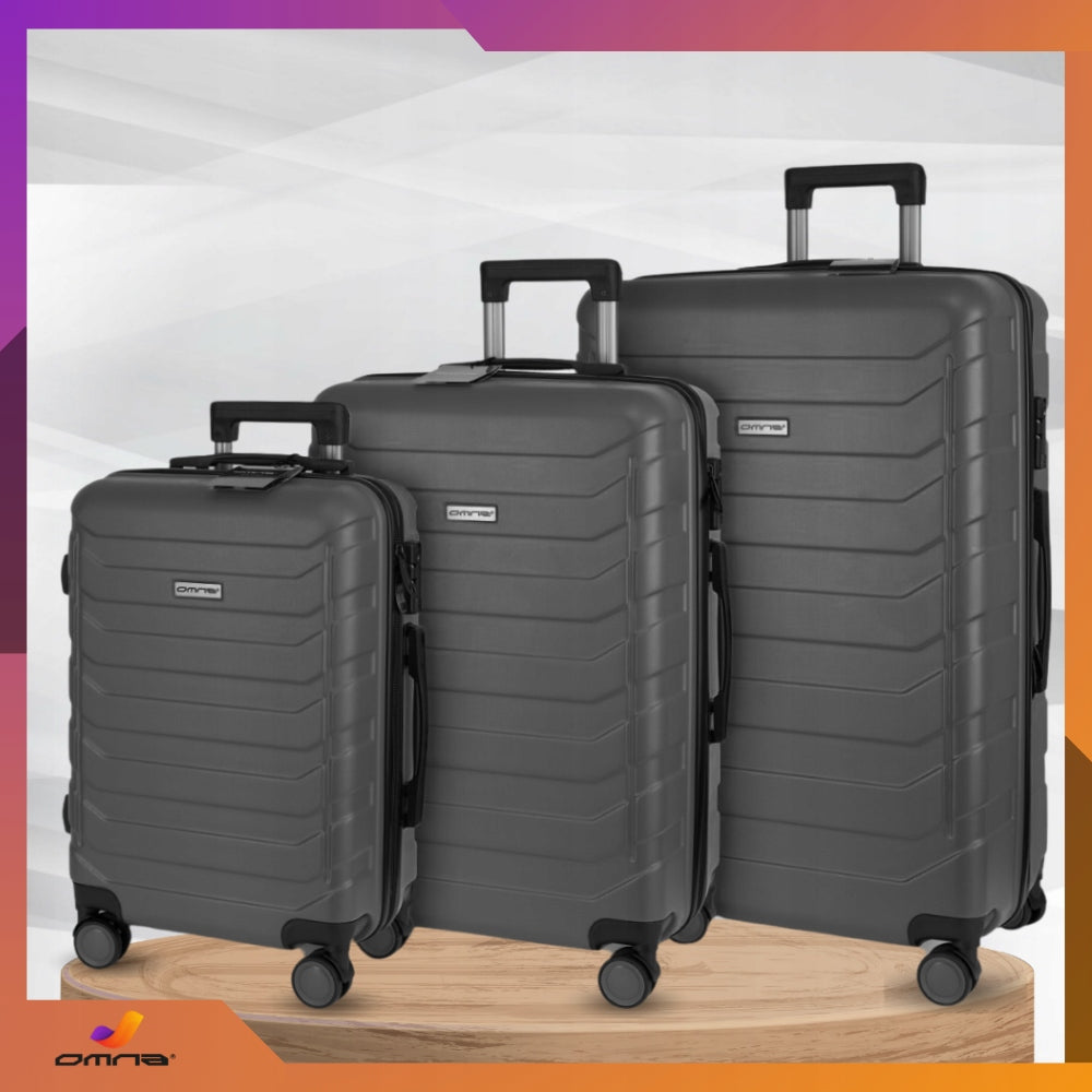 Kelioninių lagaminų rinkinys su ratukais, didelis 94L, vidutinis 63L, mažas 40L