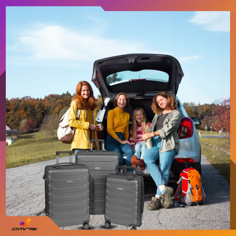 Kelioninių lagaminų rinkinys su ratukais, didelis 94L, vidutinis 63L, mažas 40L