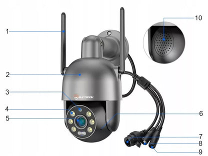 Lauko "WiFi" IP kamera 8MPx 4K SIGNALIZACIJA