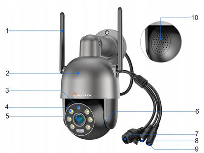 Lauko "WiFi" IP kamera 8MPx 4K SIGNALIZACIJA