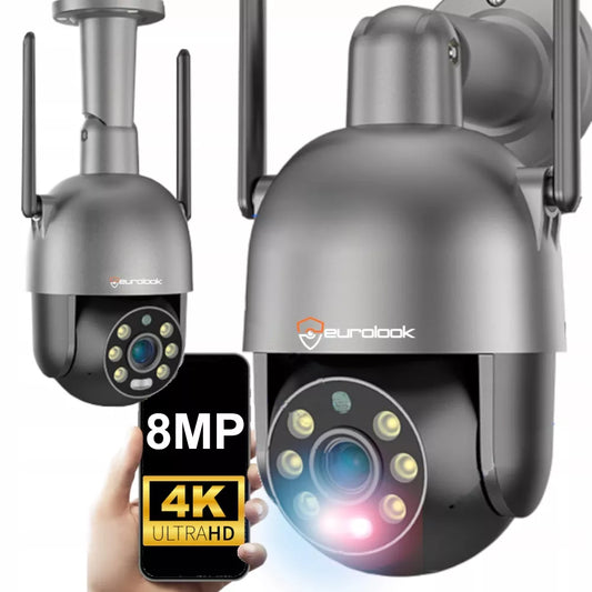 Lauko "WiFi" IP kamera 8MPx 4K SIGNALIZACIJA
