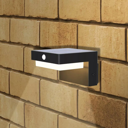 Zewnętrzna solarna lampa ścienna LED MALI z czujnikiem ruchu PIR i ładowaniem USB
