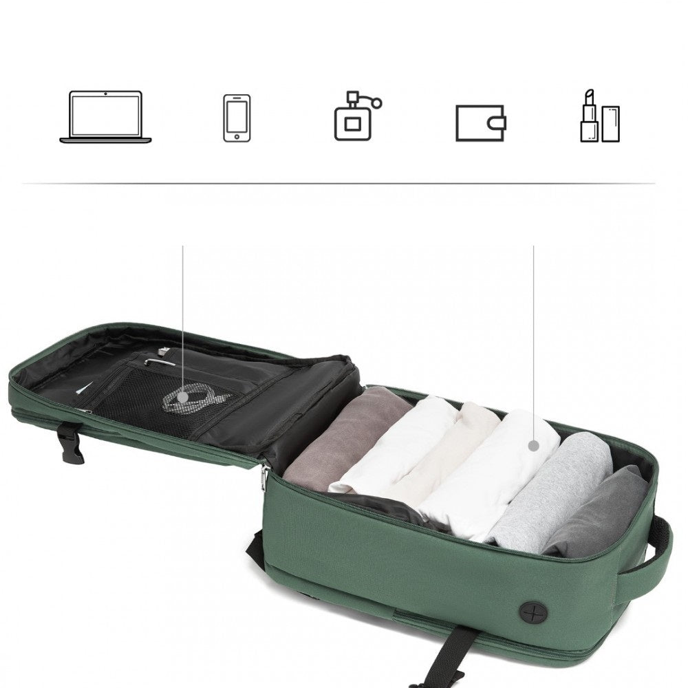 Žalia Kuprinė Rankinė Lėktuvui 40x30x20 RYANAIR Wizz Air Kabininė Rosso