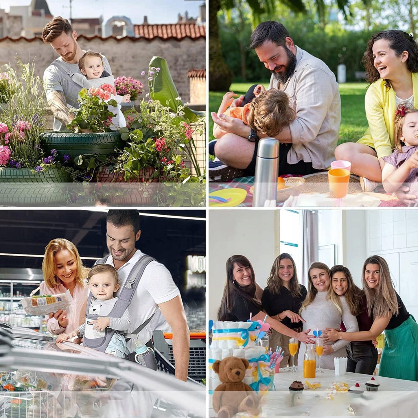 ERGONOMIŠKA KŪDIKIO NEŠYNĖLĖ 15-IN-1, DĖVĖJIMUI ANT NUGAROS IR PRIEKIO, DAUGIAFUNKCINĖ