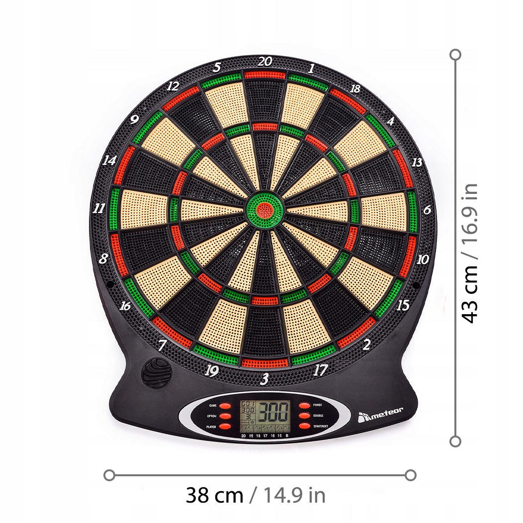 ELEKTRONINĖ DART'O LENTA METEOR 18 žaidimų 159 variantų 8 žaidėjų LCD