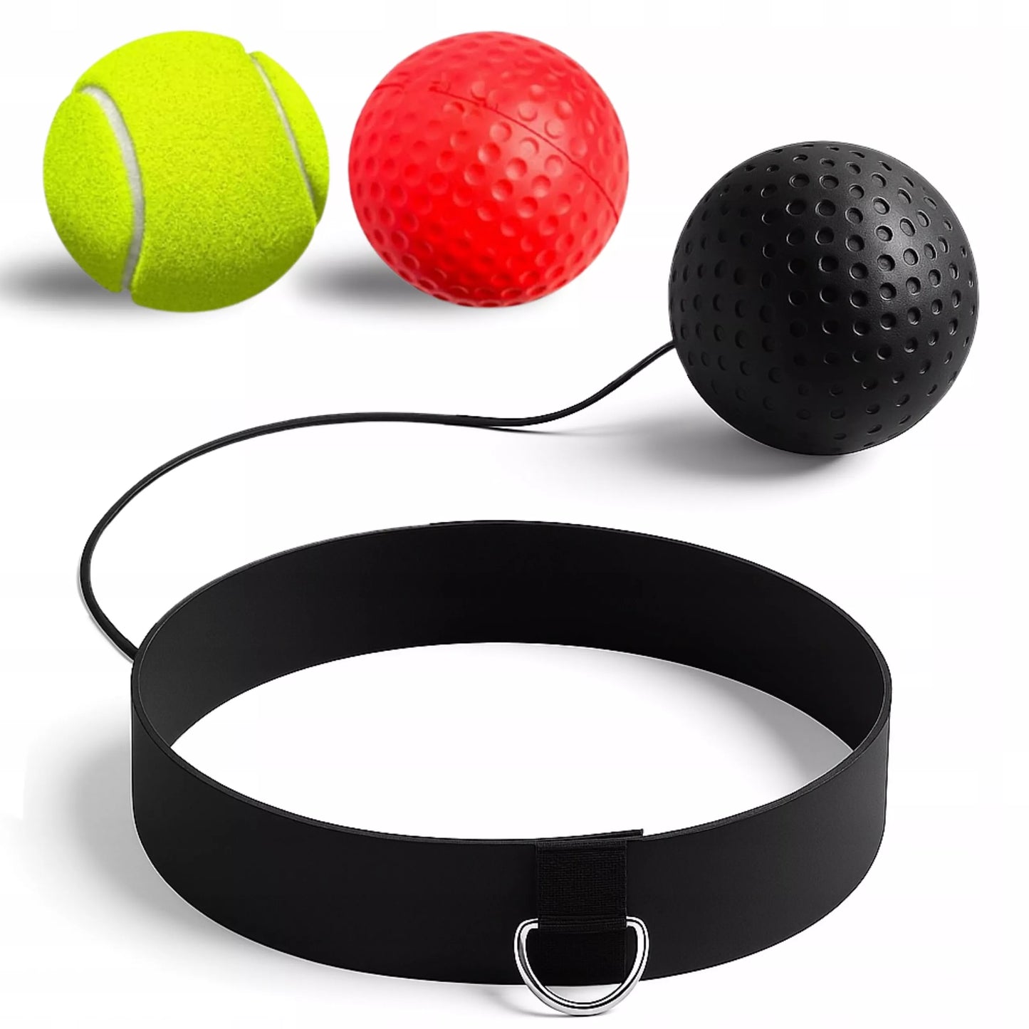 Reflekso kamuolys ant galvos bokso treniruočių rinkinys REFLEX BALL 3 vnt.