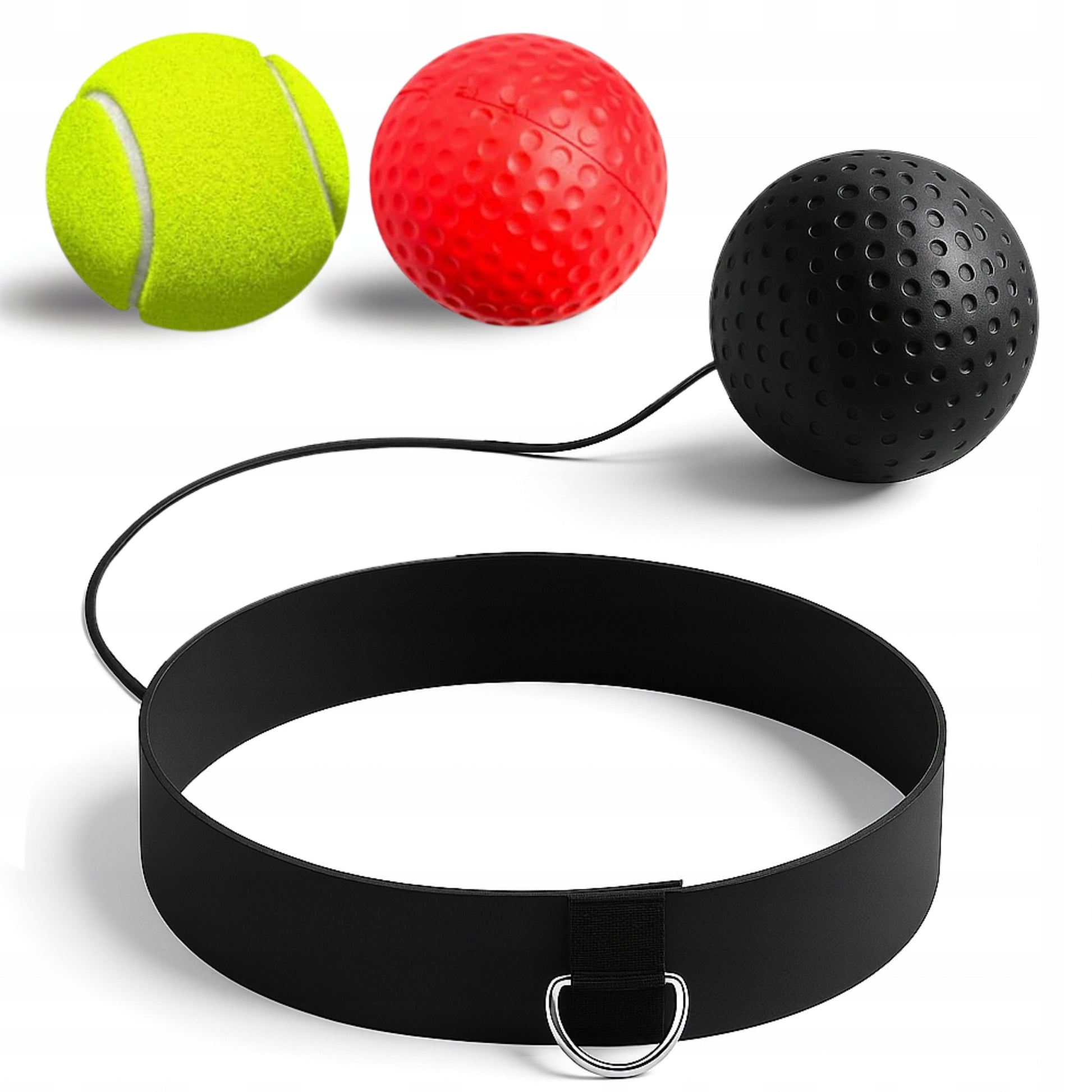 Reflekso kamuolys ant galvos bokso treniruočių rinkinys REFLEX BALL 3 vnt.