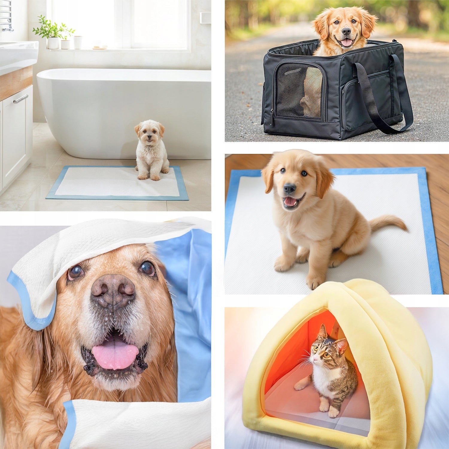 Sugiamontys kilimėliai šunims, sugeriantys šlapimą, mokymosi šlapintis Mersjo 60x60 50 vnt.