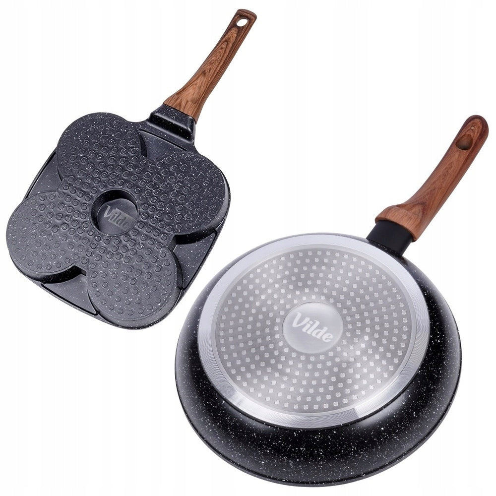 3x GRANITINĖ keptuvė keptuvės komplektas 20 24 28 cm + keptuvė kiaušiniams