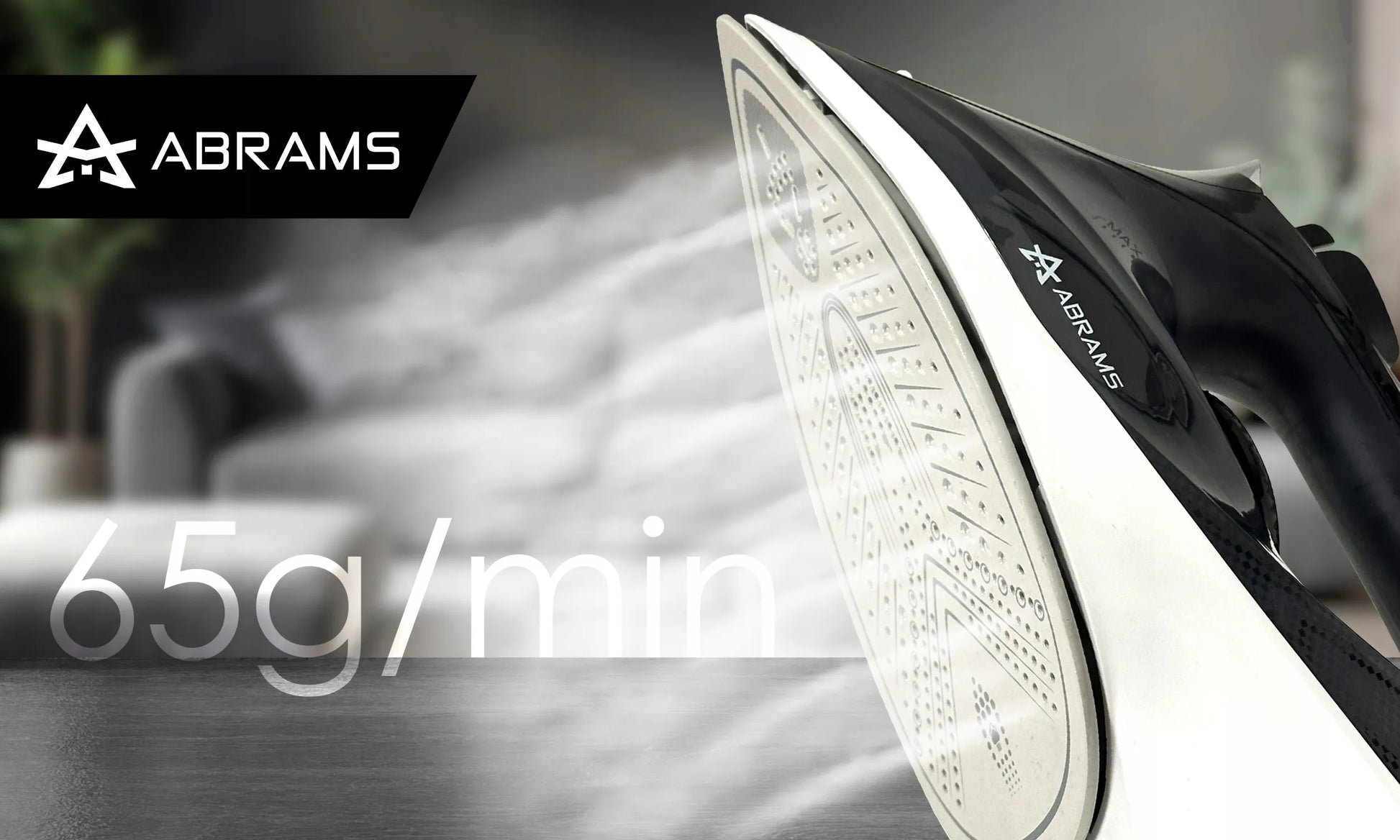 Abrams garų lygintuvas OS-220, keraminis padas, 3000 W, Anti-Drip, Anti-Calc