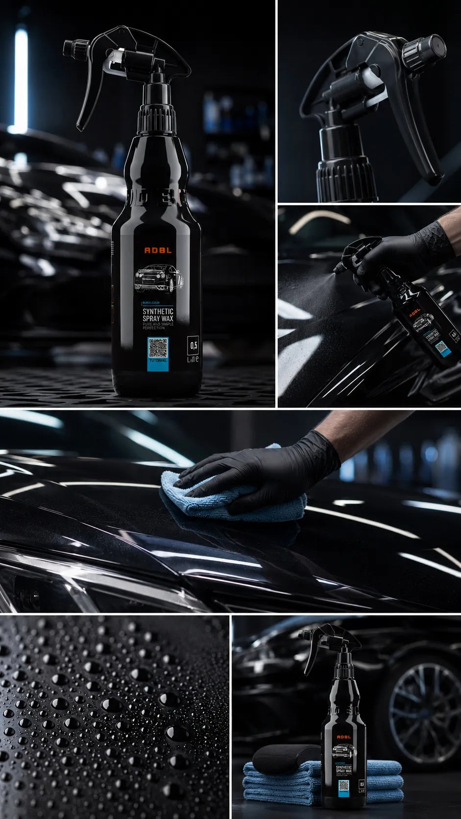 ADBL automobilių kosmetikos rinkinys valymui su priedais