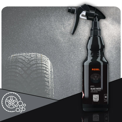 ADBL Black Water padangų ir gumos blizgiklis bei apsauga, rinkinys, 500 ml