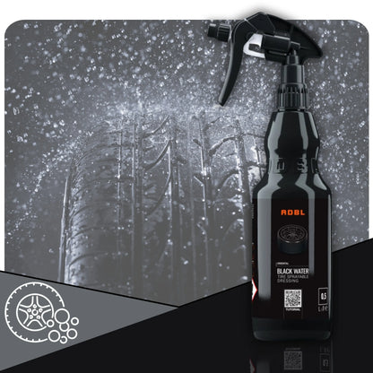 ADBL Black Water padangų ir gumos blizgiklis bei apsauga, rinkinys, 500 ml