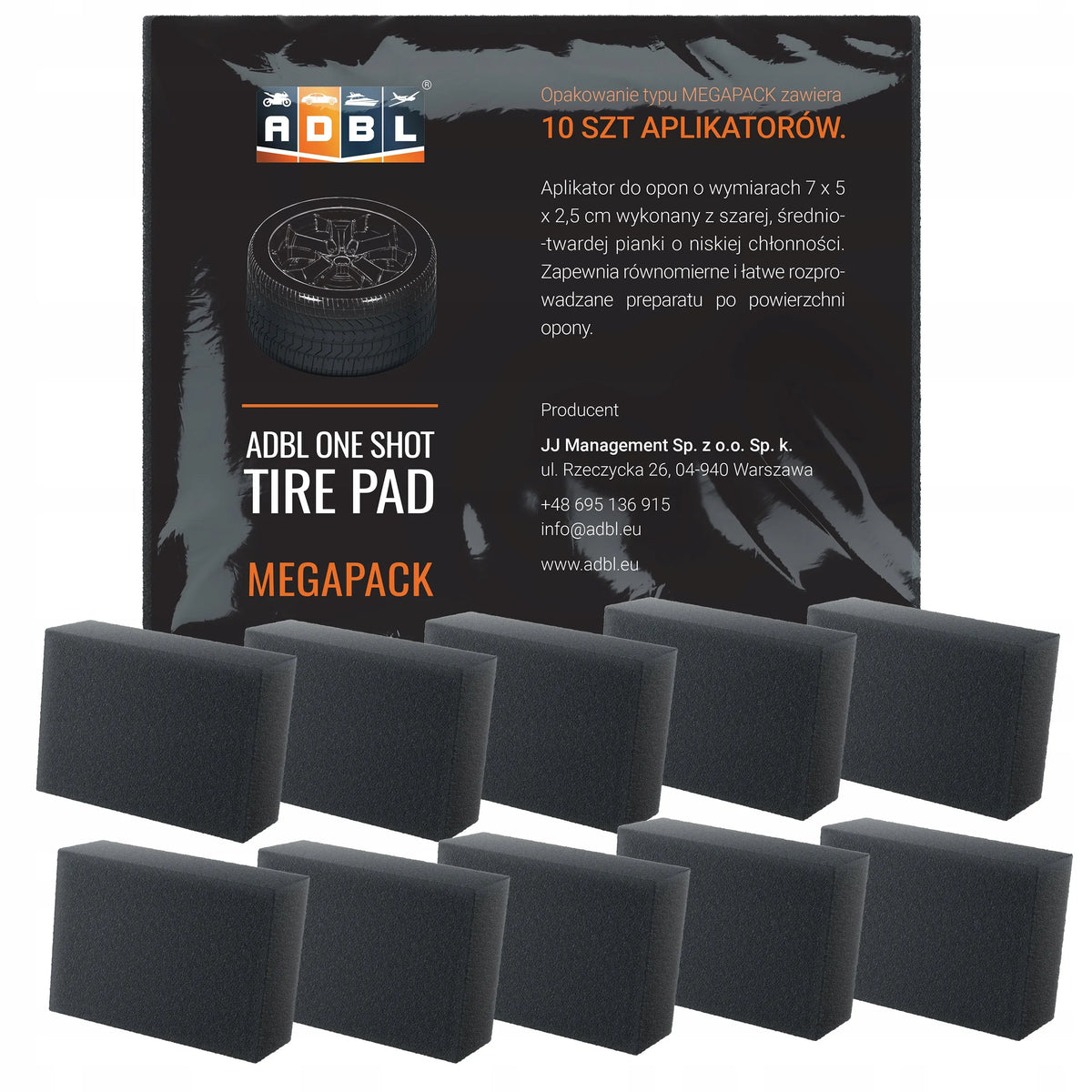 ADBL One Shot Tire Pad aplikatoriai padangoms, 10 vnt.