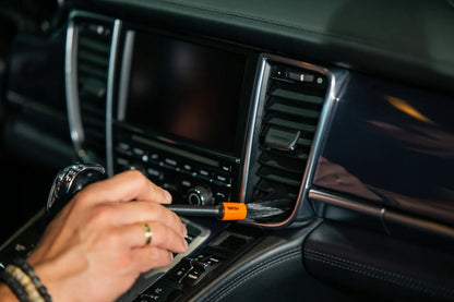 ADBL Round Detailing Brush – 6 šepetėlių rinkinys (2 × 3 dydžių) automobilio sunkiai pasiekiamoms vietoms