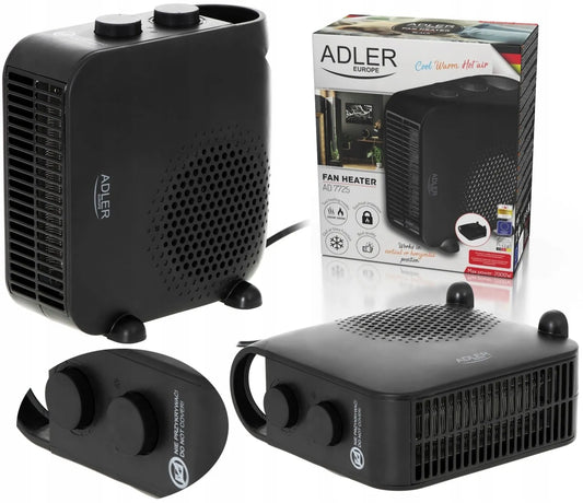 ADLER 7725B elektrinis termoventiliatorius 2000 W su ventiliatoriumi ir termostatu