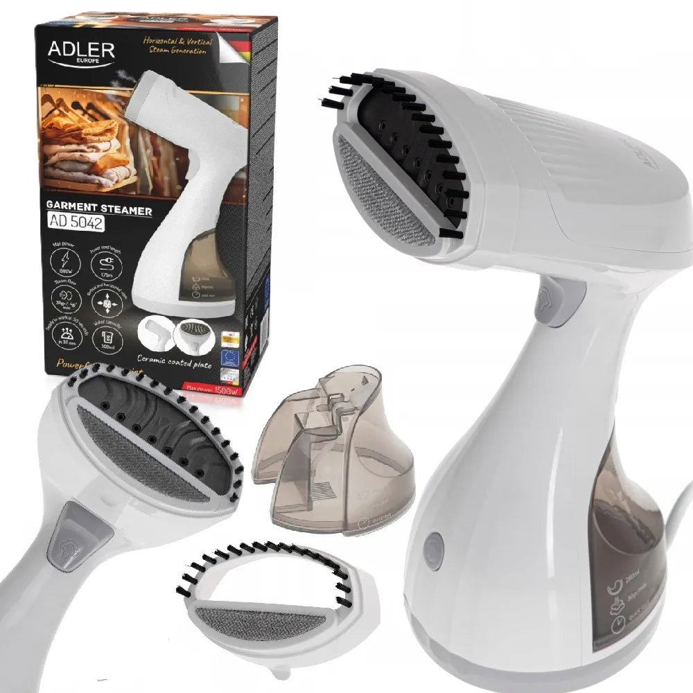 ADLER AD 5042 rankinis drabužių garintuvas, 1500 W, gležniems audiniams