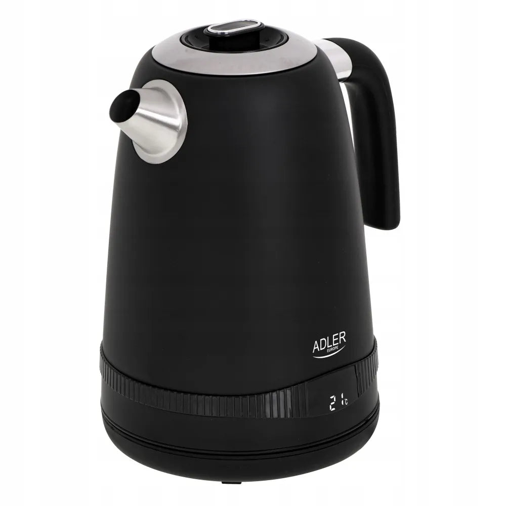 ADLER AD1295b belaidis metalinis elektrinis virdulys, 1,7 l, 2200 W, su temperatūros reguliavimu