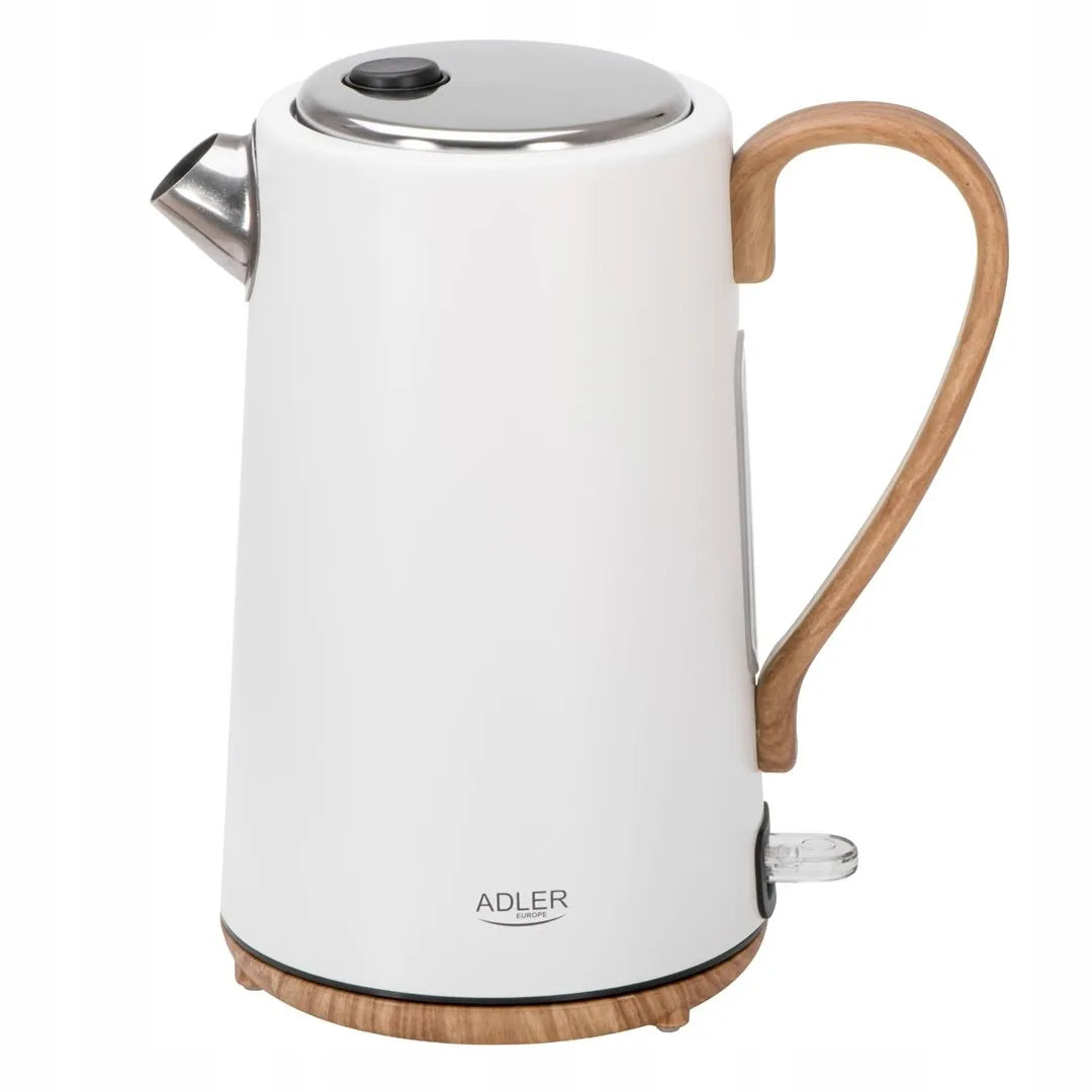 Adler AD1352 elektrinis virdulys, 2200 W, 1,7 l, baltas, metalinis