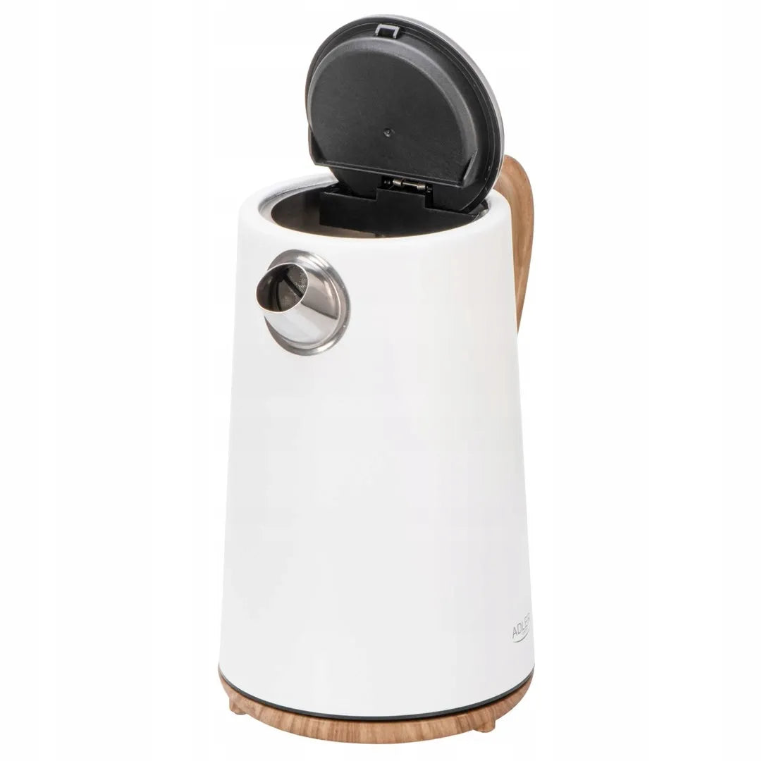 Adler AD1352 elektrinis virdulys, 2200 W, 1,7 l, baltas, metalinis