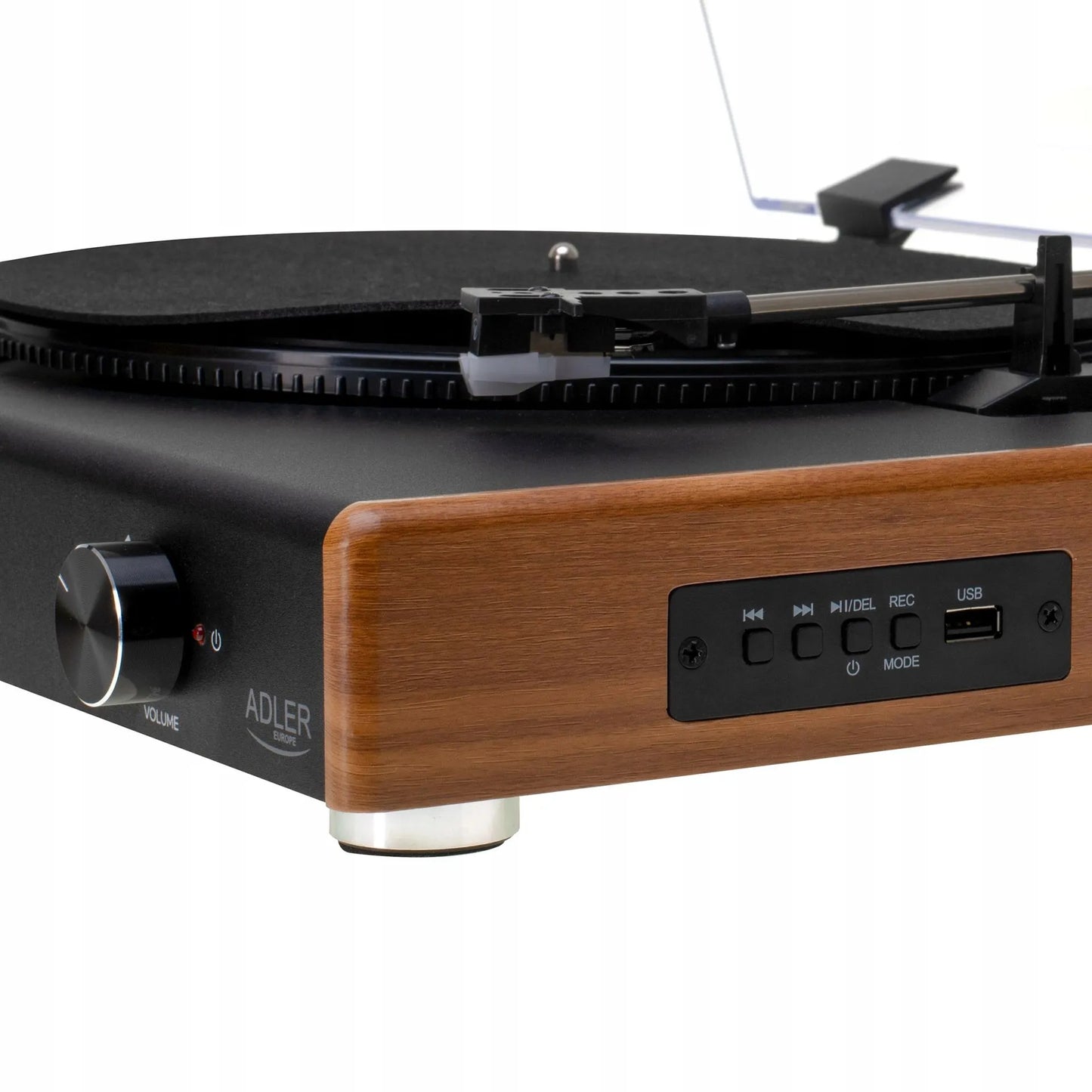 Adler Gramofon 1915 vinilinių plokštelių grotuvas Bluetooth USB 3 greičiai 7 10 12 colių
