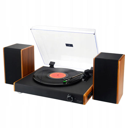 Adler Gramofon 1915 vinilinių plokštelių grotuvas Bluetooth USB 3 greičiai 7 10 12 colių