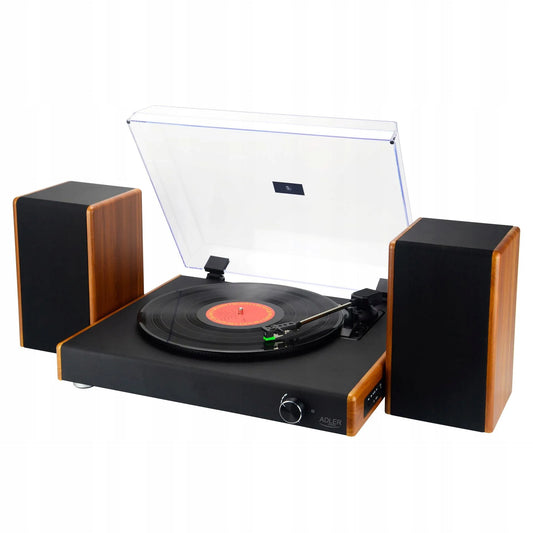 Adler Gramofon 1915 vinilinių plokštelių grotuvas Bluetooth USB 3 greičiai 7 10 12 colių