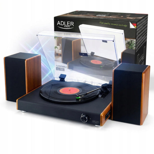 Adler Gramofon 1915 vinilinių plokštelių grotuvas Bluetooth USB 3 greičiai 7 10 12 colių