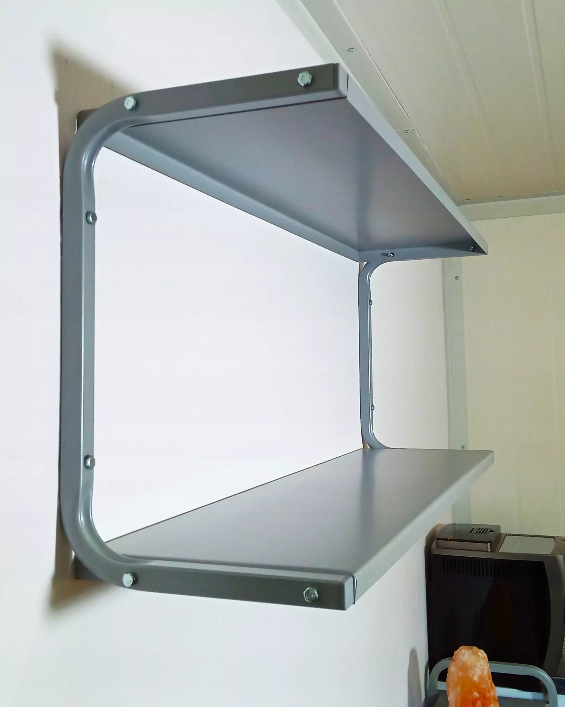 Metalinė sieninė lentyna 95 cm dviguba PG2S dirbtuvėms, loftui, garažui
