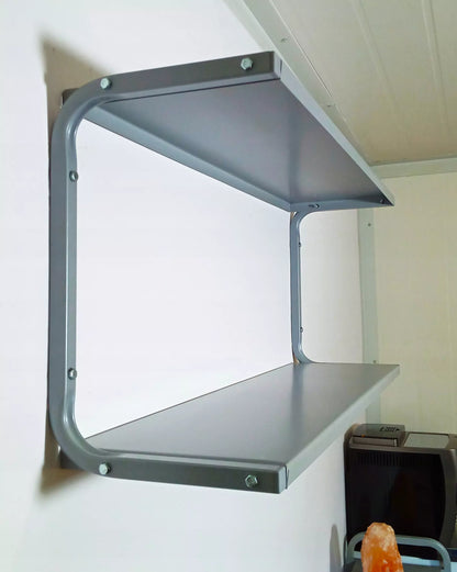 Metalinė sieninė lentyna 95 cm dviguba PG2S dirbtuvėms, loftui, garažui