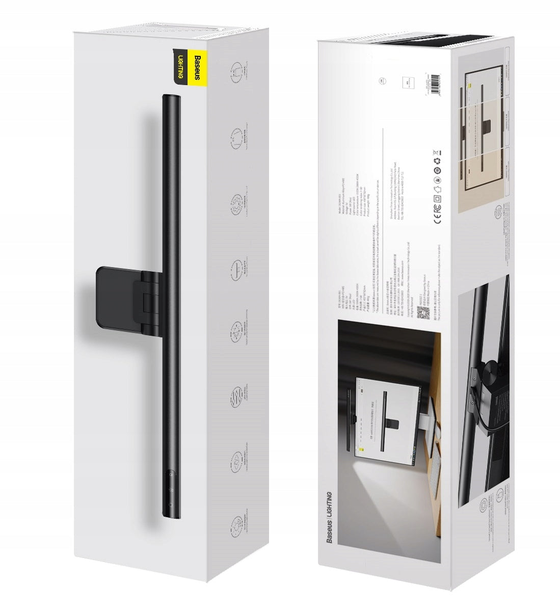 BASEUS LED monitoriaus lemputė kompiuteriui, reguliuojama, liečiama, 3 spalvos