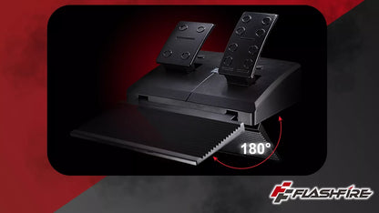 Žaidimų vairas FLASHFIRE WH2304V 270° + Pedalai PC PS4 Switch Xbox