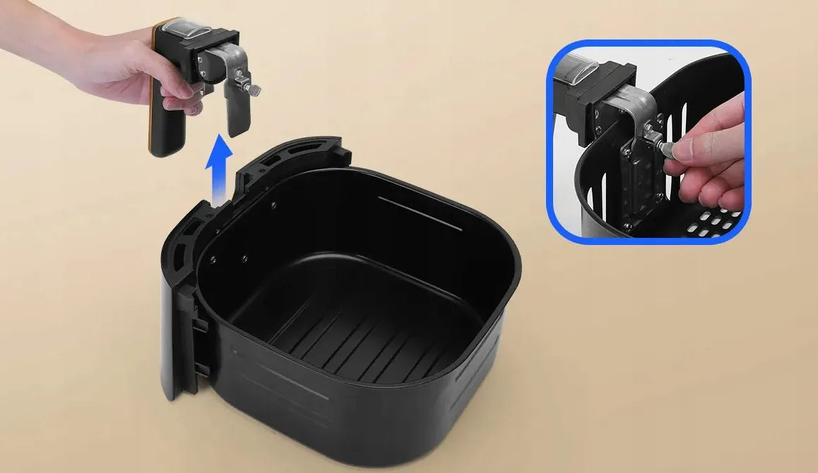 Aigostar 7L 1900W bekailė gruzdintuvė Air Fryer XL LCD Smart juoda