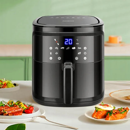 Aigostar 7L 1900W bekailė gruzdintuvė Air Fryer XL LCD Smart juoda