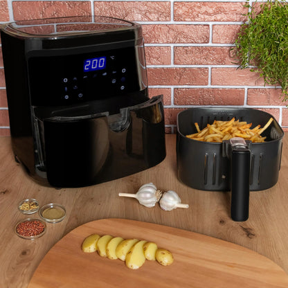 Aigostar 7L 1900W bekailė gruzdintuvė Air Fryer XL LCD Smart juoda