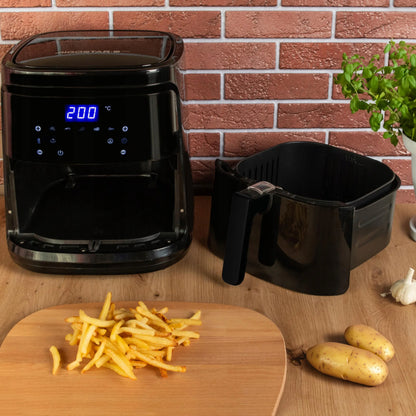 Aigostar 7L 1900W bekailė gruzdintuvė Air Fryer XL LCD Smart juoda