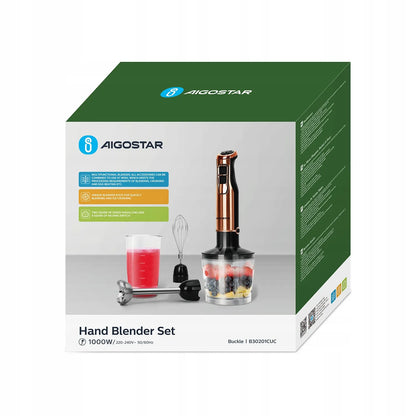 Aigostar Buckle galingas 1000 W daugiafunkcis rankinis trintuvas 4 viename, smulkina ledą