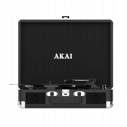 AKAI ATT-18BT 3 greičių patefonas su integruotais garsiakalbiais, Bluetooth, AUX IN ir RCA jungtimis